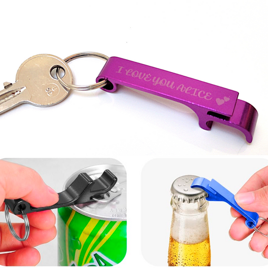 Décapsuleur porte clé personnalisé.