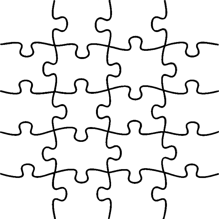 Puzzles 2D pour chasse au trésor ou révélation