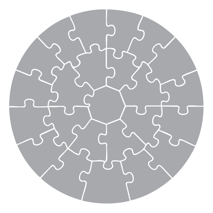 Puzzles 2D pour chasse au trésor ou révélation