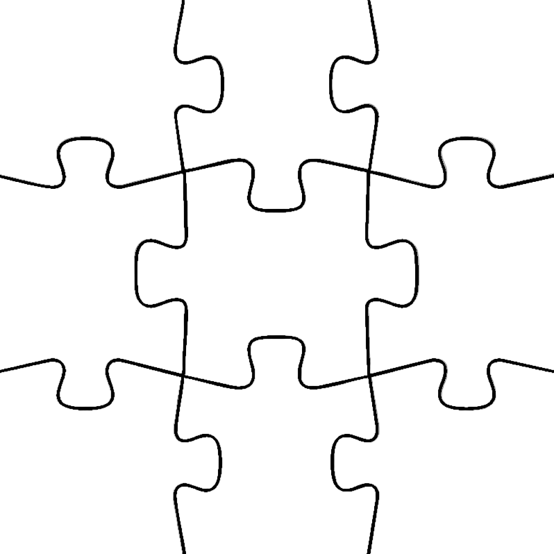 Puzzles 2D pour chasse au trésor ou révélation