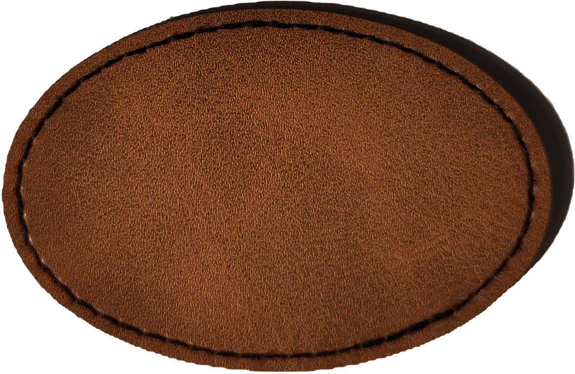 Badge en cuire gravé à coudre