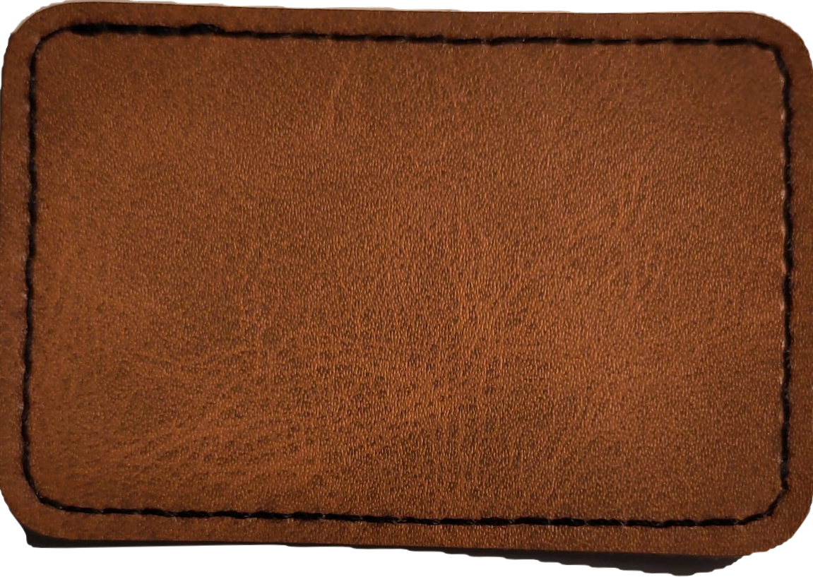 Badge en cuire gravé à coudre